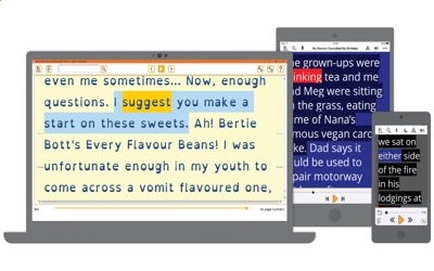 EasyReader App on a computer, tablet, and a smartphone