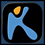 Kinems logo is a large letter K